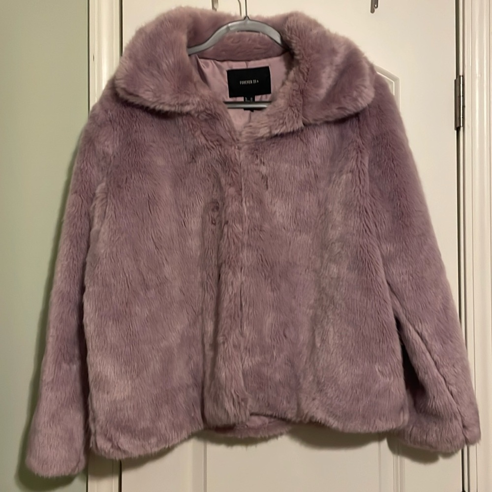 Forever 21+, lavender, fur coat